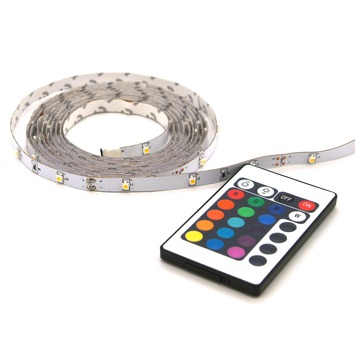 LED strip multicolour met afstandsbediening - 2 meter