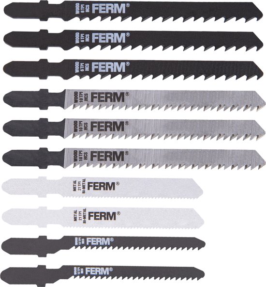 FERM Zaagbladenset – 10 stuks – plastic