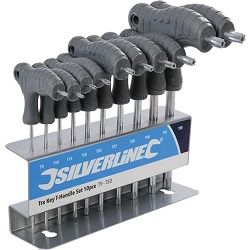 Silverline Chroom Vanadium Torx Sleutels - 1o delig