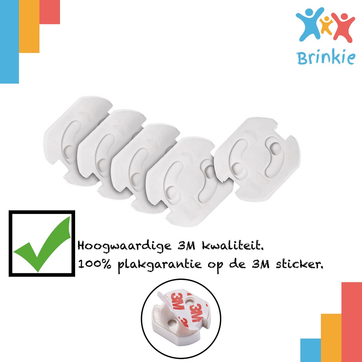 Brinkie® Zelfklevende stopcontactbeveiliging