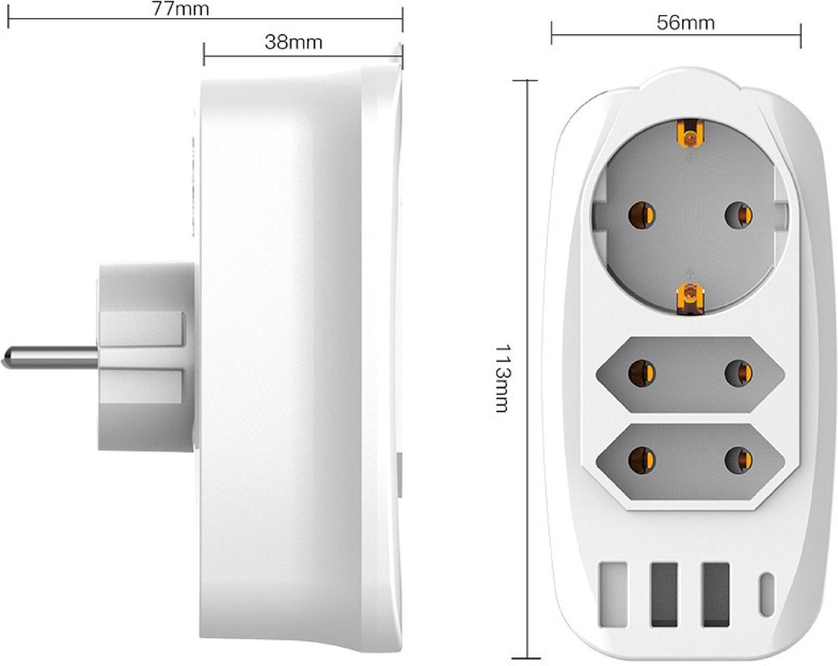 Stopcontact splitter veelzijdig