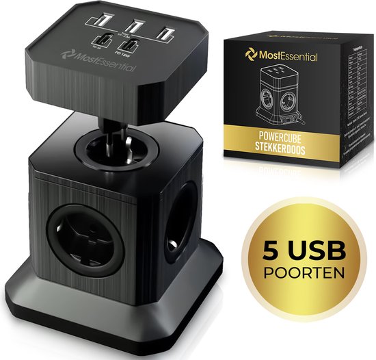 MostEssential Premium 10-Voudige PowerCube Stekkerdoos